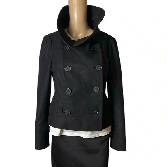 Ann Taylor Black Pea Coat - Picture 3 of 14